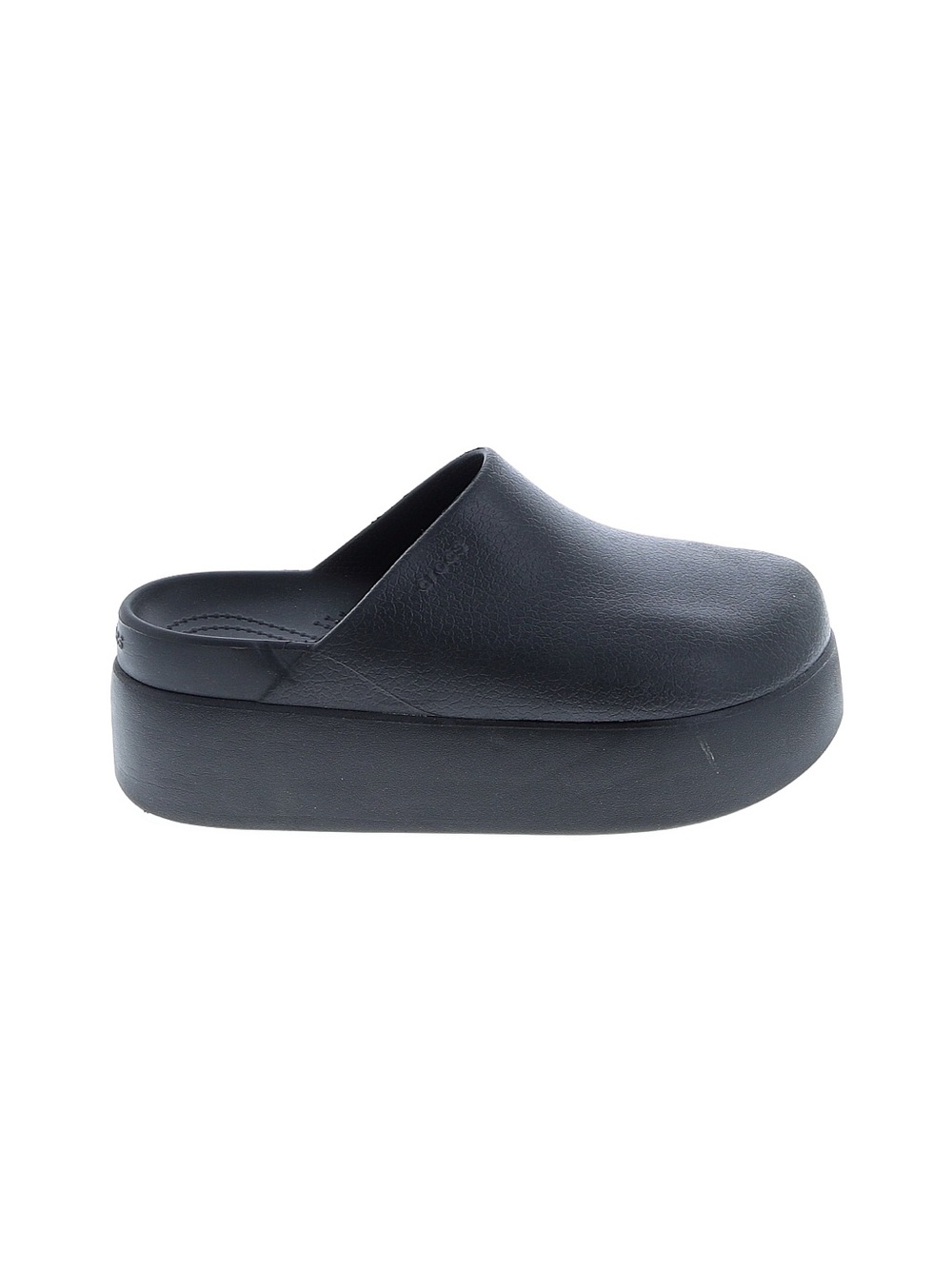 CROCS Black Platform Slide Clog - Women's